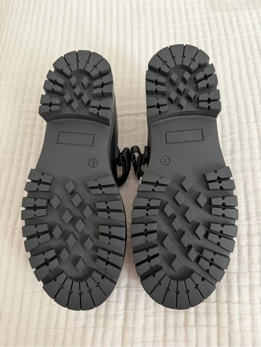 Girls Platform Mary Jane Shoes - Black Size 5 Youth